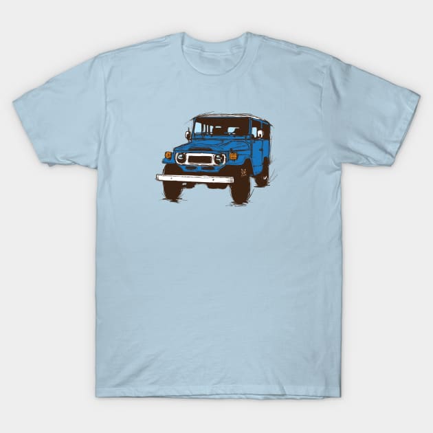 FJ40 Blue T-Shirt by GrumpyDog